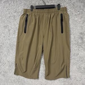 Magcomsen Shorts Mens 34x16 Brown Zip Pockets Hiking Athleisure Gorpcore Outdoor